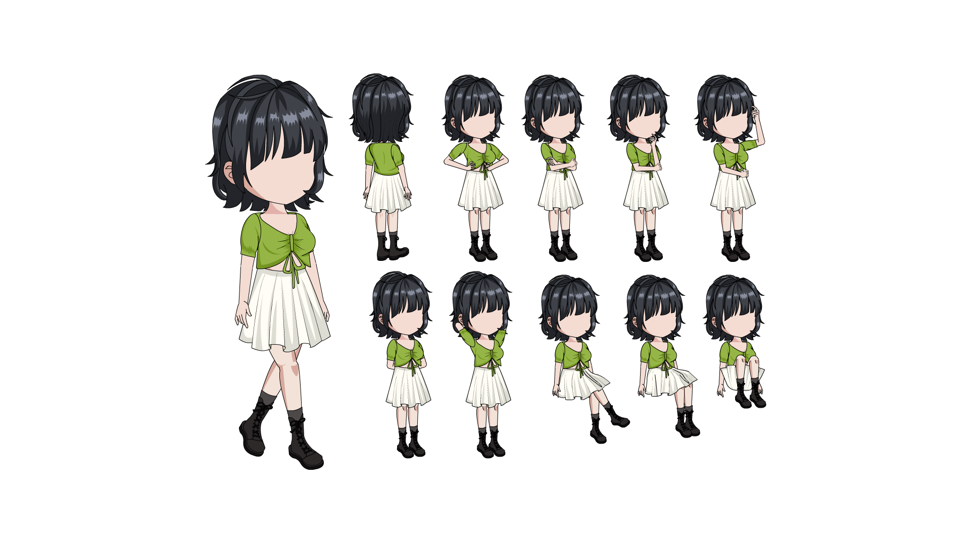 AN都市人物带万能动作 女人物127