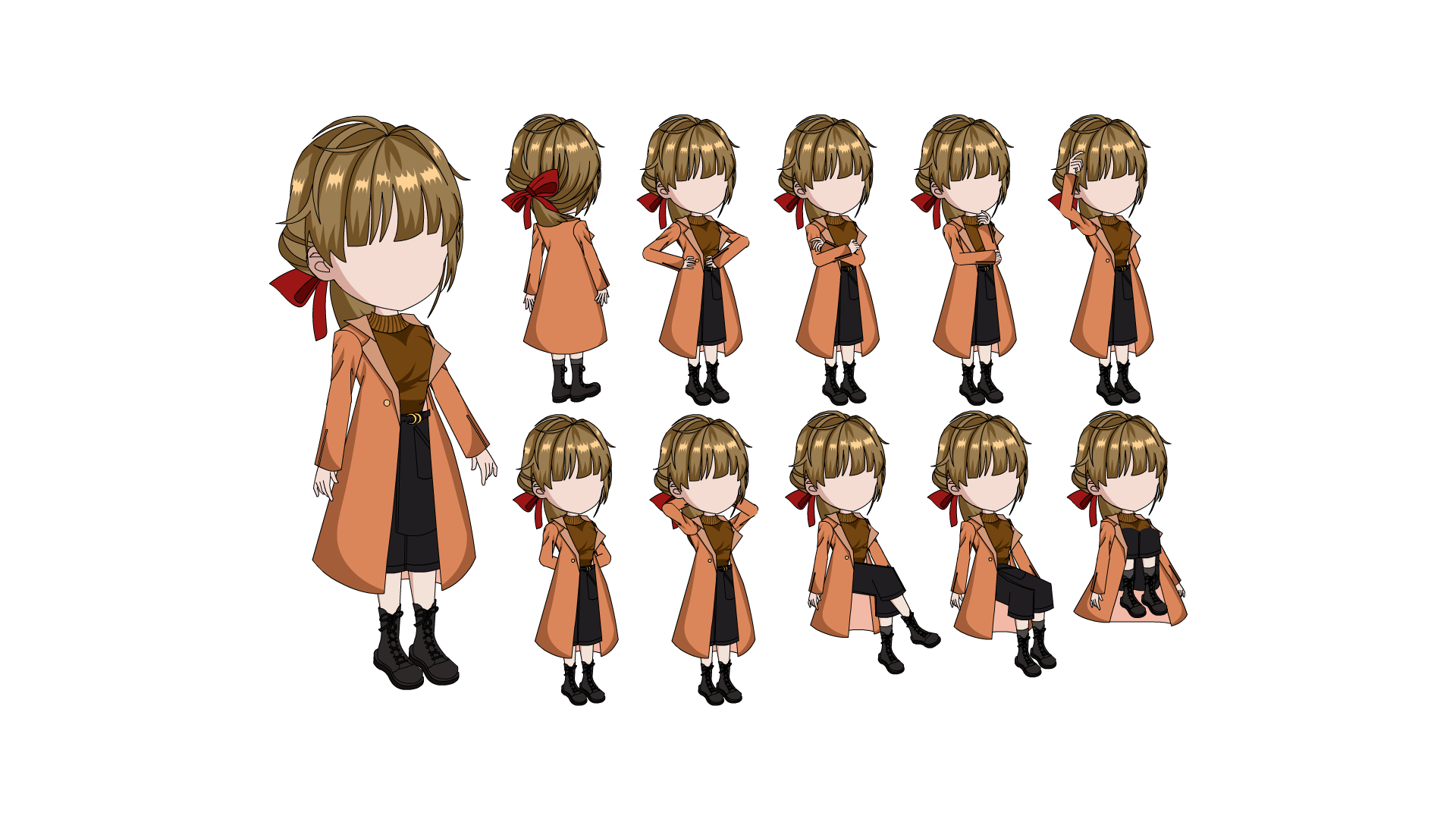 AN都市人物带万能动作 女人物128