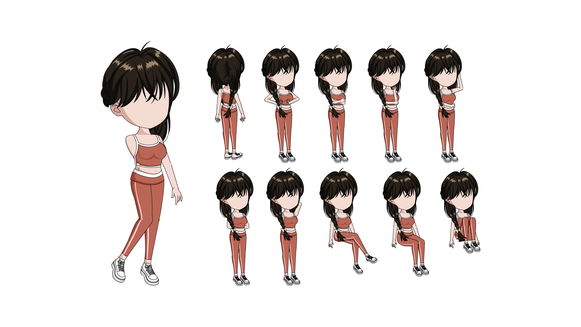 AN都市人物带万能动作 女人物130