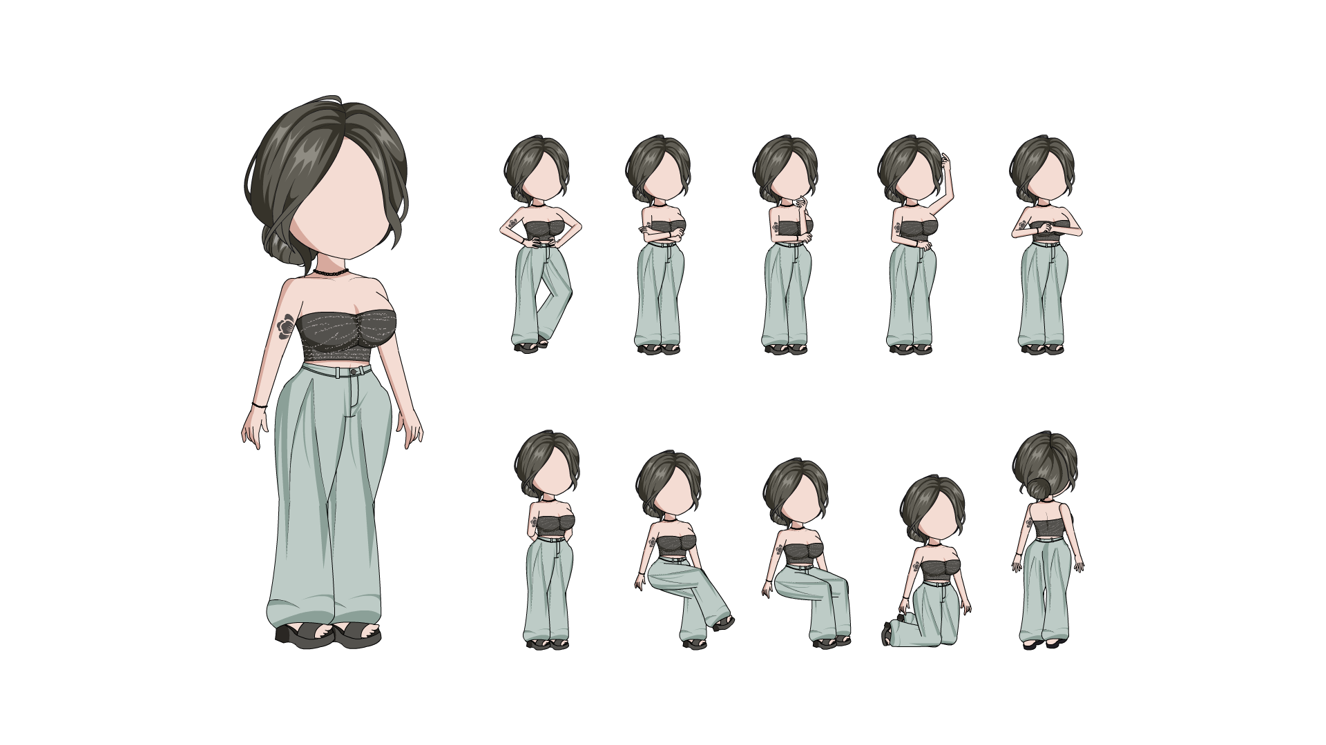 AN都市人物带万能动作 女人物138