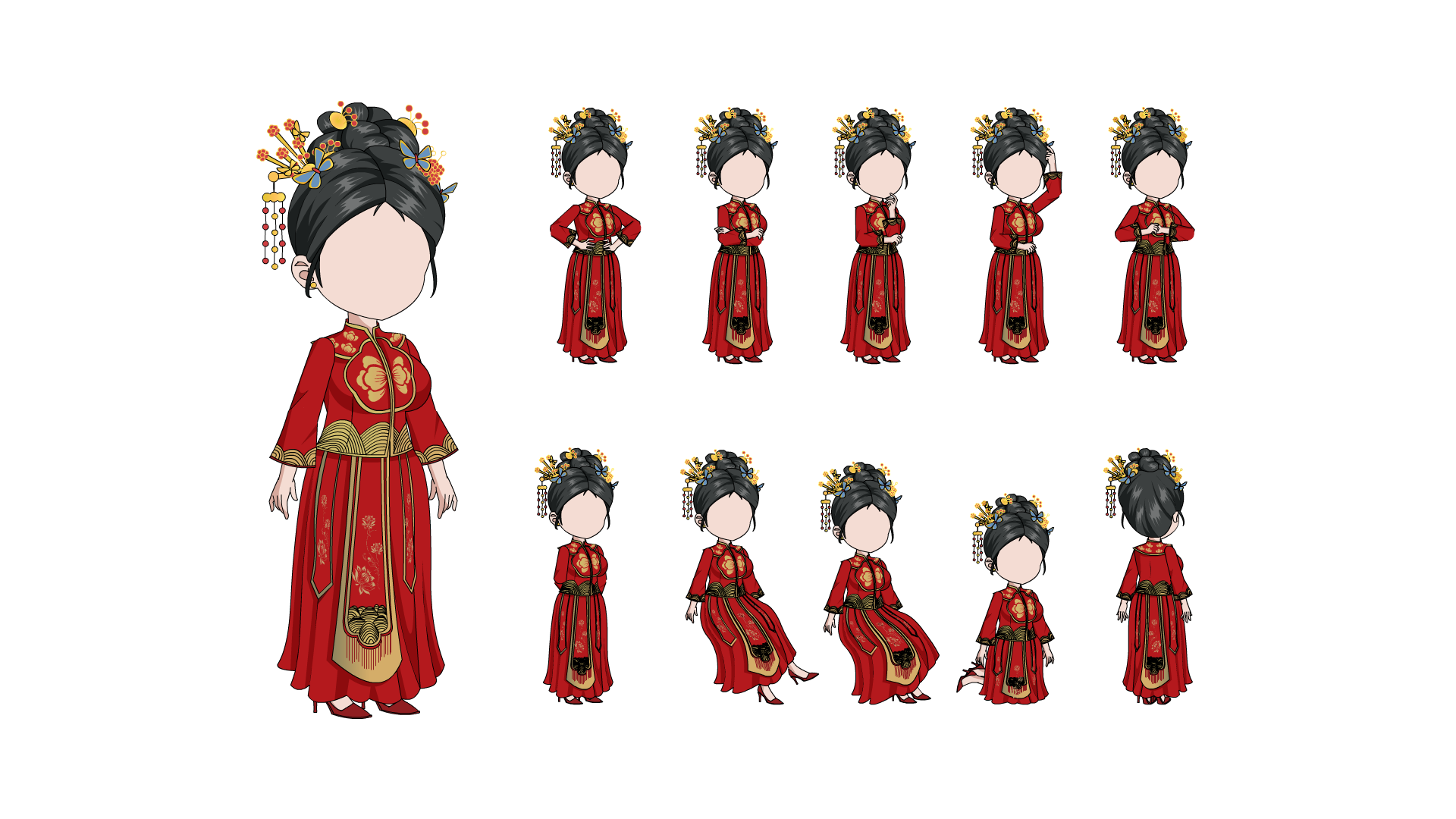 AN都市人物带万能动作 女人物141
