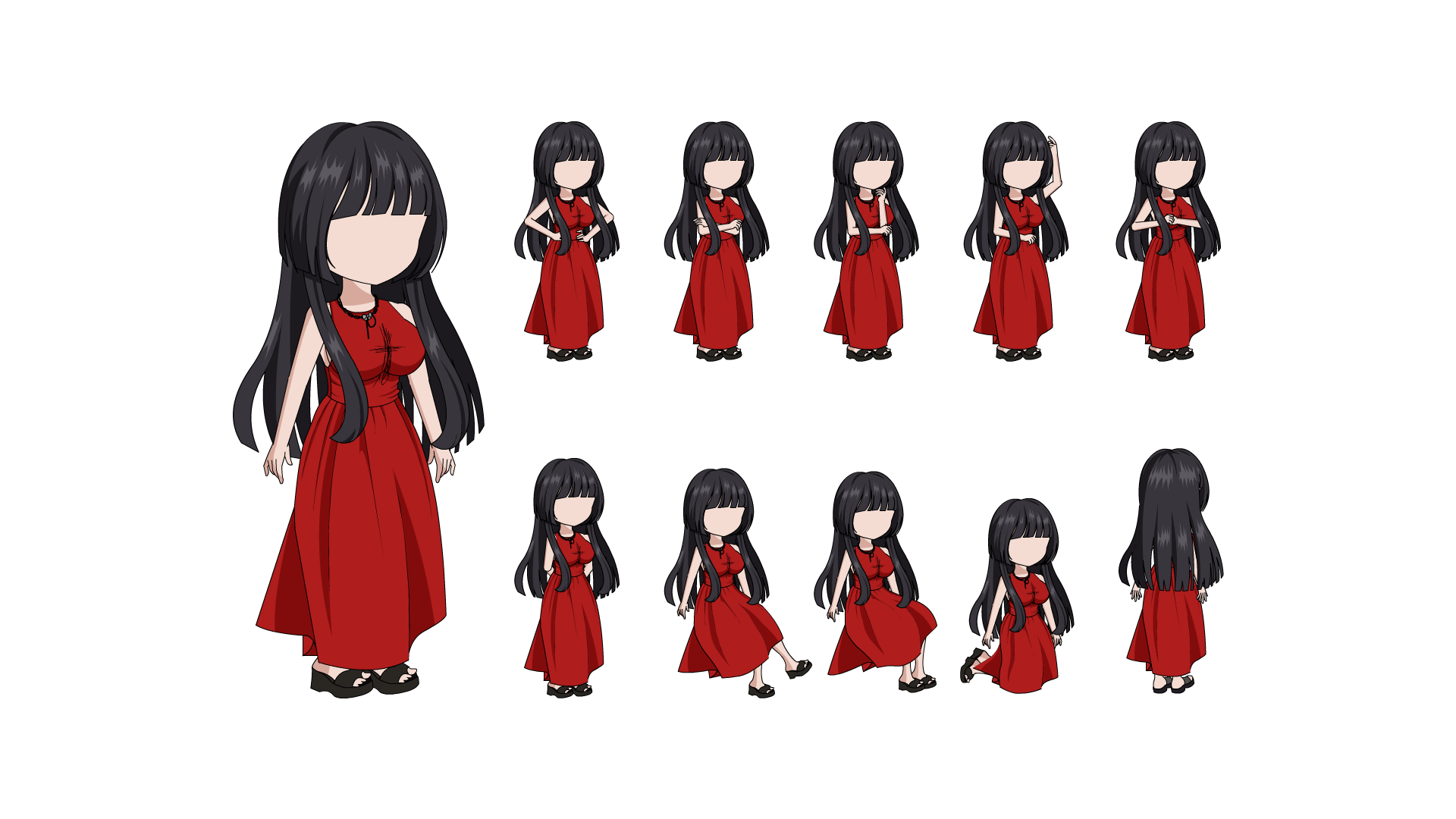 AN都市人物带万能动作 女人物143