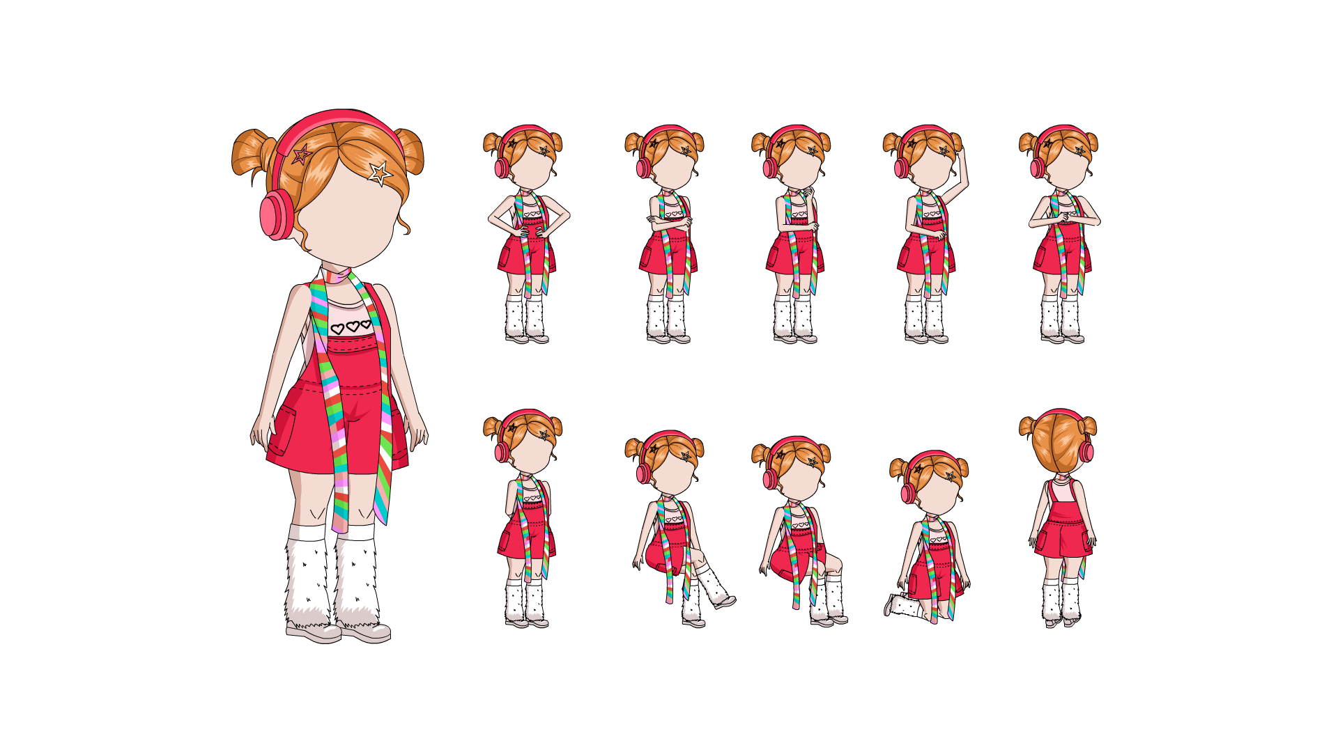 AN都市人物带万能动作 女人物146
