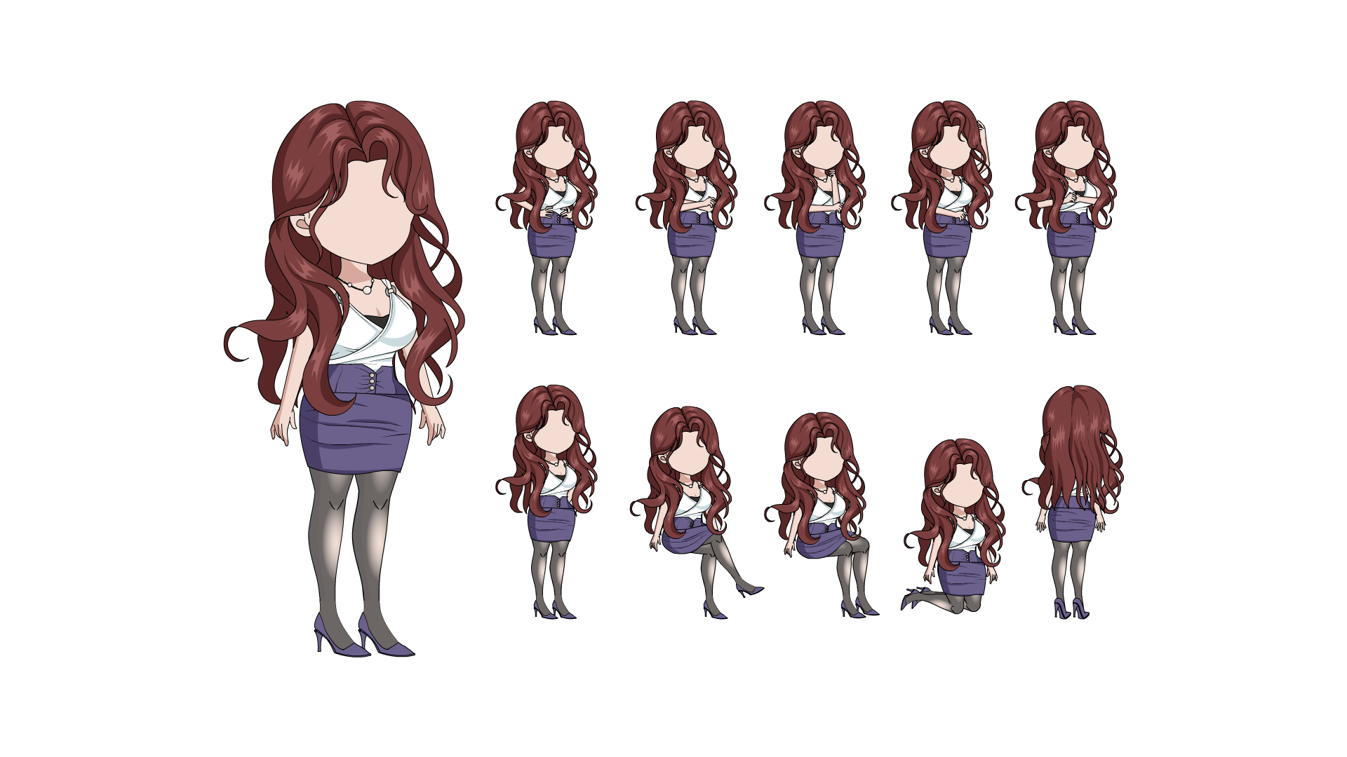 AN都市人物带万能动作 女人物149