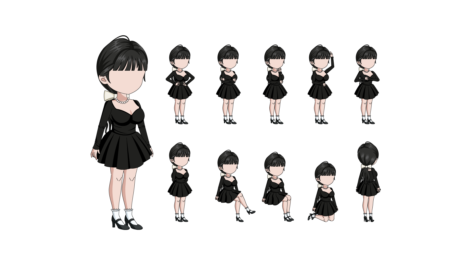 AN都市人物带万能动作 女人物152