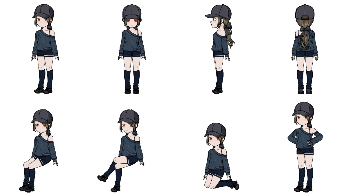 AN格式人物 戴帽露肩少女