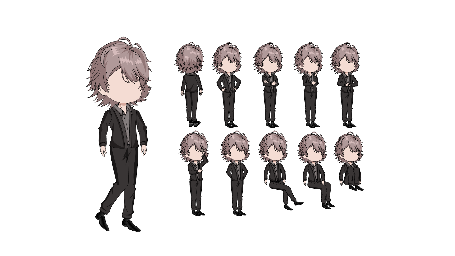 AN都市人物带万能动作 男人物135