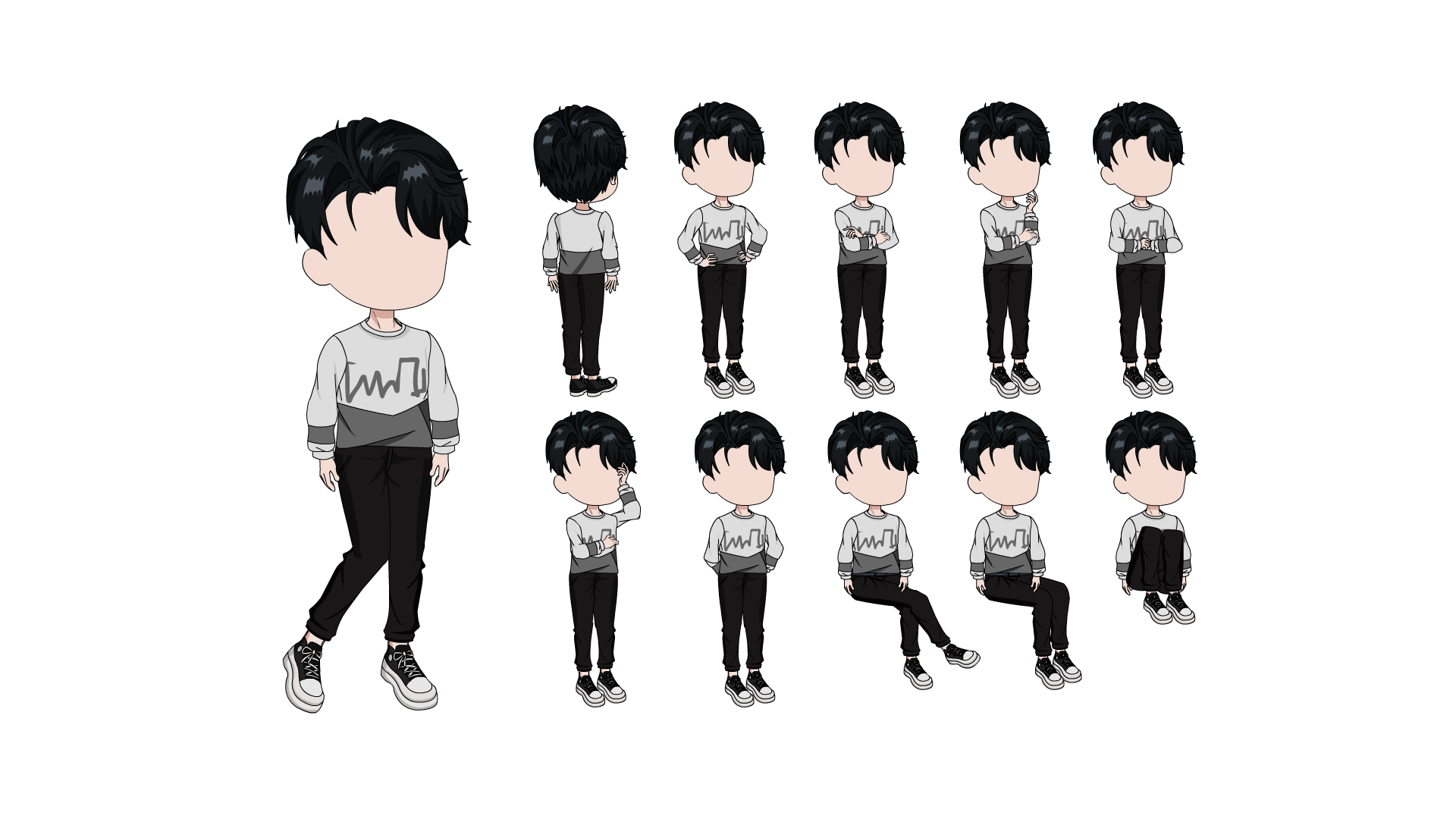AN都市人物带万能动作 男人物136