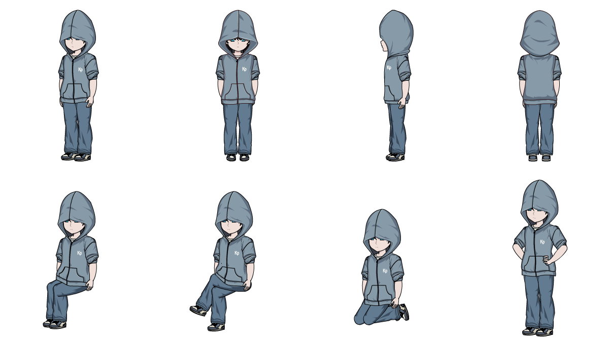 AN格式人物 连帽衫少年