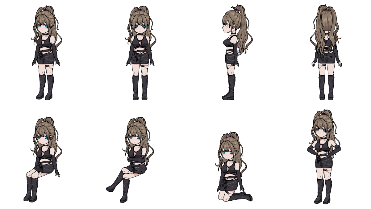 AN格式人物 高马尾女孩