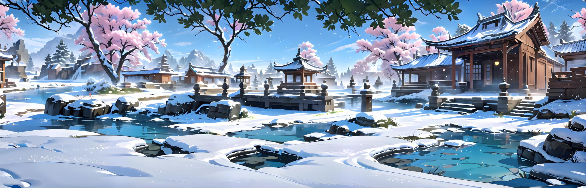 高清场景图片，冰天雪地外景