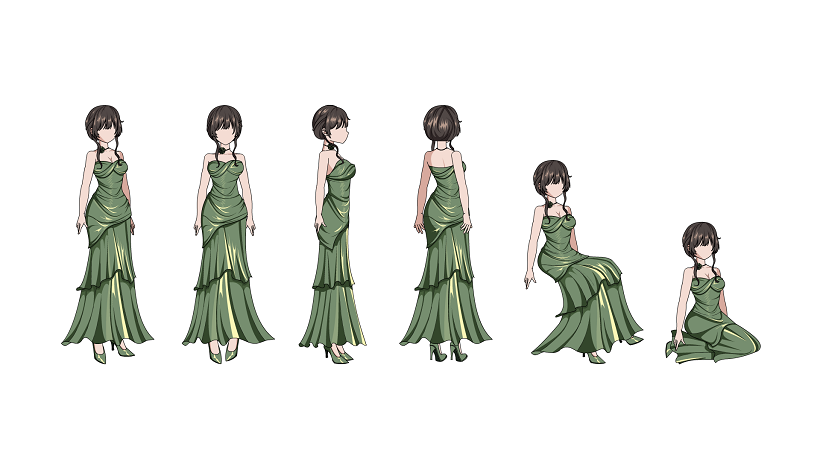 AN都市人物带万能动作 多视角女人物330
