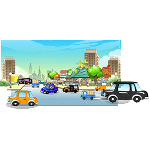 街道很多汽车