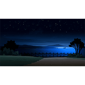 夜晚的河流
