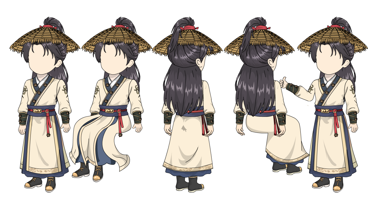 AN人物带万能动作，侠客