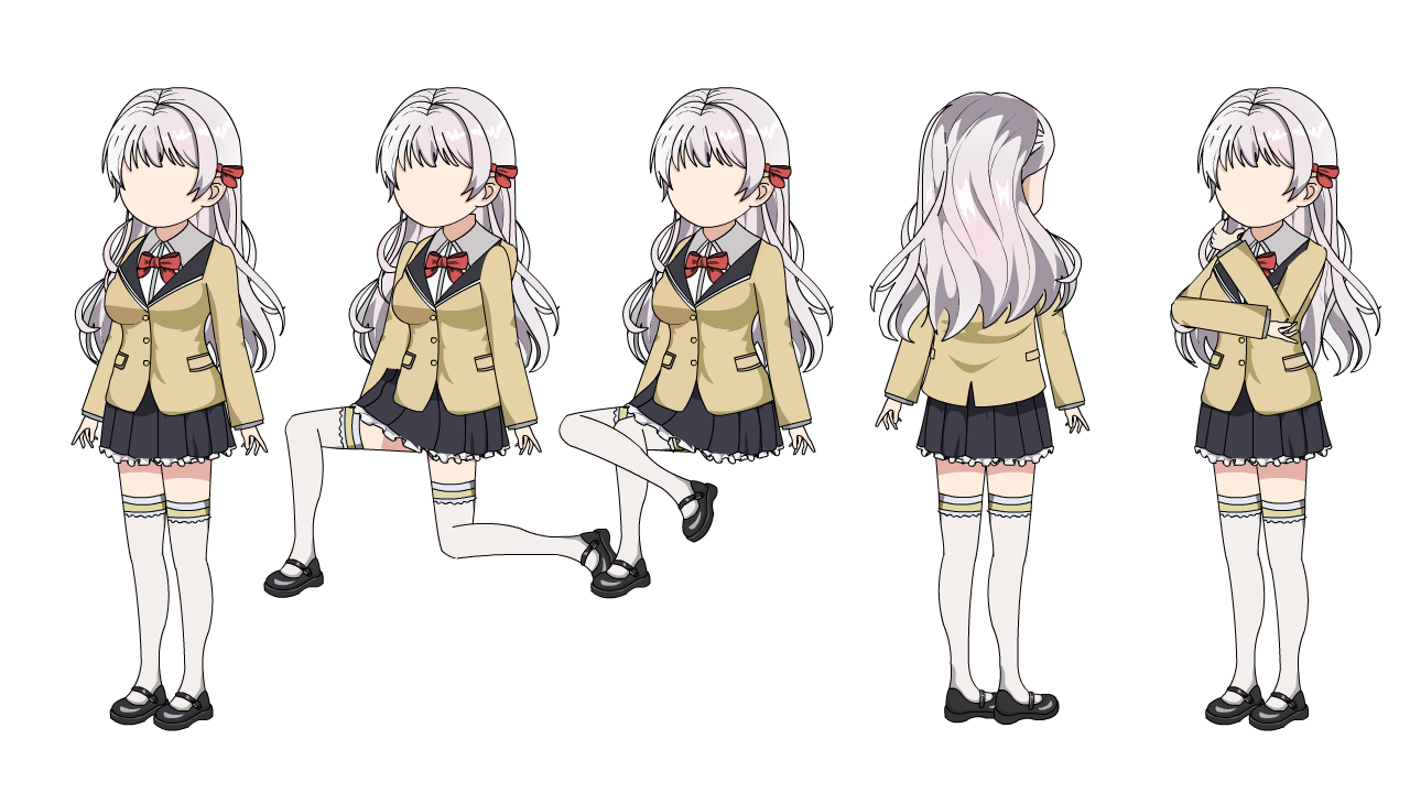 AN人物带万能动作，JK女生
