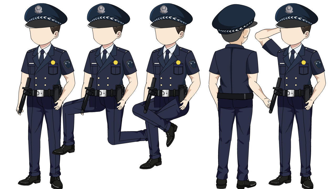 AN人物带万能动作，警察