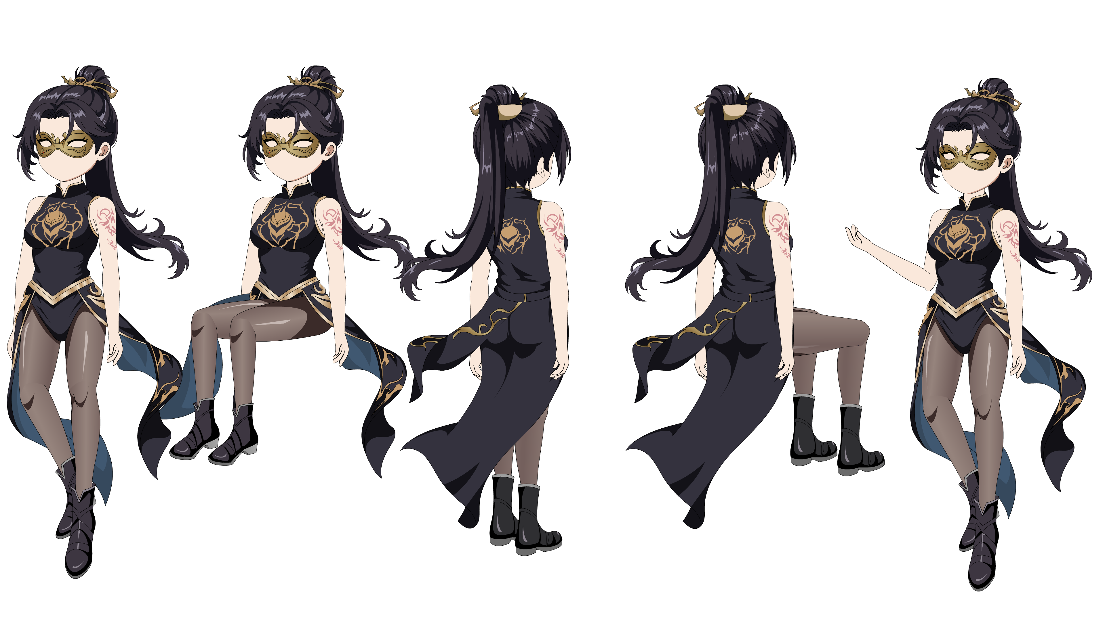 AN人物带万能动作，女刺客