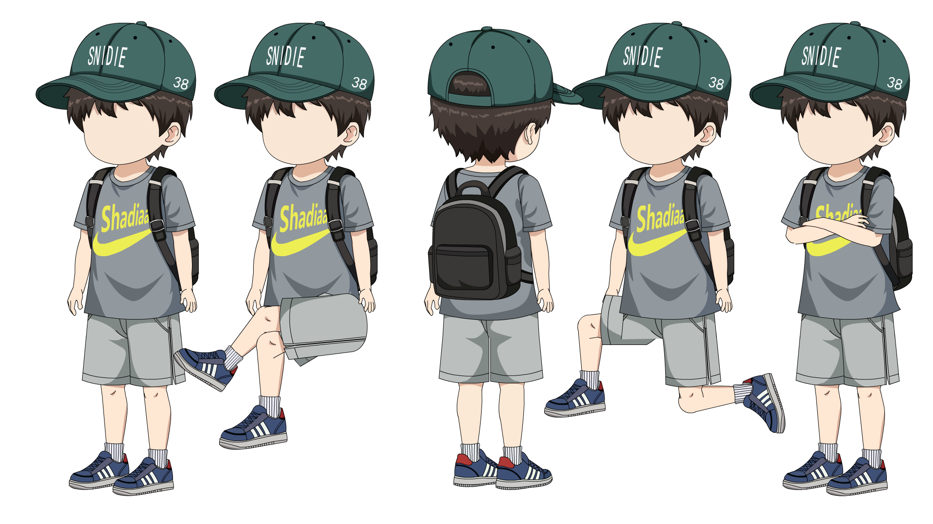 AN人物带万能动作，小孩 小男孩