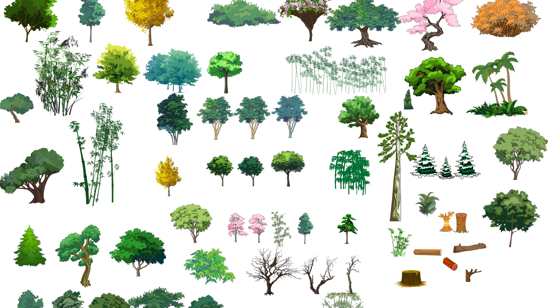 AN格式场景，植物60种
