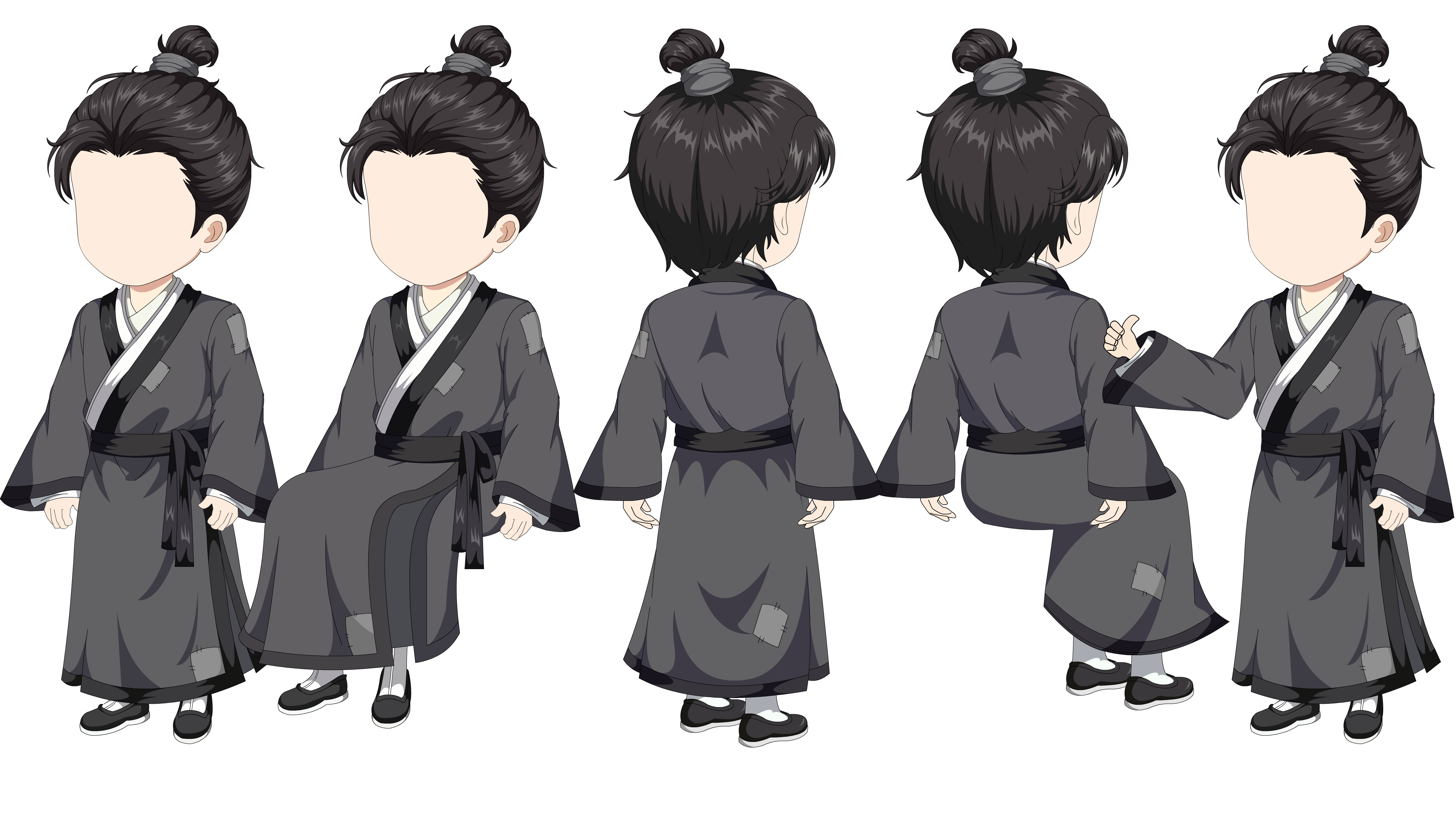 AN人物带万能动作，穷秀才