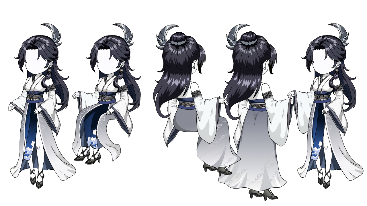 AN人物带万能动作，银月仙子