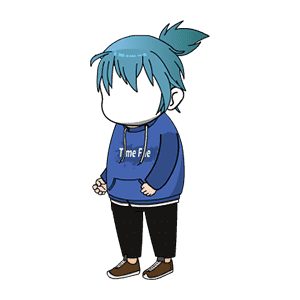 AN人物 蓝色卫衣女